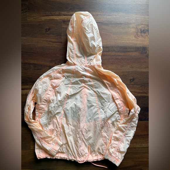 Athleta Light Orange Full Zip Up Windbreaker - Picture 3 of 3